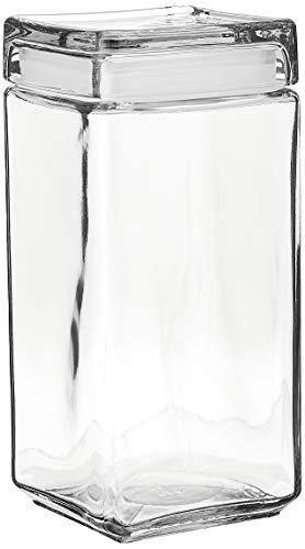 Anchor Hocking 2 Gallon Montana Glass Jar with Lid (2 piece, black metal,  dishwasher safe)