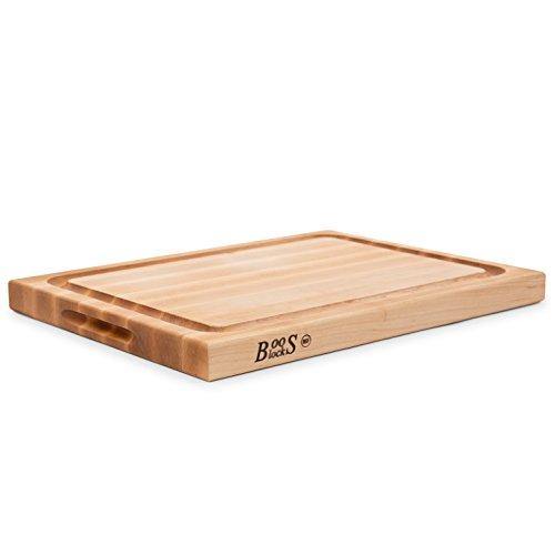 John Boos CB1054-1M2015150 Cutting Board, 20 Inches x 15 Inches x 1.5 Inches, Maple with Juice Groove - United States of Made
