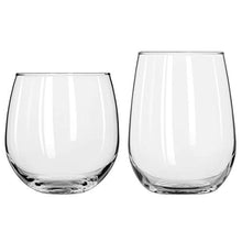 Load image into Gallery viewer, Libbey Stemless 12-Piece Wine Glass Party Set for Red and White Wines
