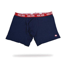 Load image into Gallery viewer, Made Here Mens All American Boxer Brief, Double X-Large Navy/Red
