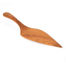 Load image into Gallery viewer, Handmade Wooden Pie Server- 11.5” Pie Slicer, Made in the USA with Pennsylvania Black Cherry Wood - Hand Carved Wooden Cake Server
