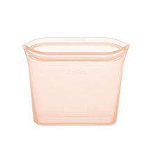 Load image into Gallery viewer, Zip Top Reusable 100% Platinum Silicone Containers - Sandwich Bag - Peach
