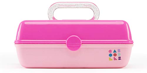 Caboodles Pretty In Petite - Forever Fun Makeup Organizer Compact Carrying Cosmetic Case, Pink Over Rose, 1 count