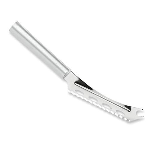 Rada Cutlery Cheese Knife – Stainless Steel Serrated Edge With Aluminum Handle, Made in the USA, 9-5/8