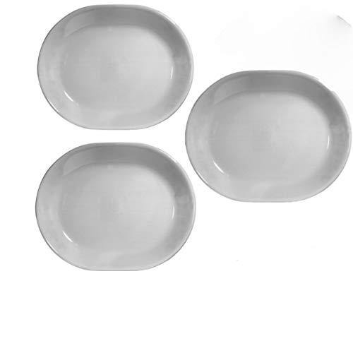 Corelle Livingware 12-1/4-inch Serving Platter, Winter Frost White-3-pack - United States of Made