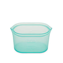 Load image into Gallery viewer, Zip Top Reusable 100% Platinum Silicone Container, Made in the USA - Small Dish - Teal
