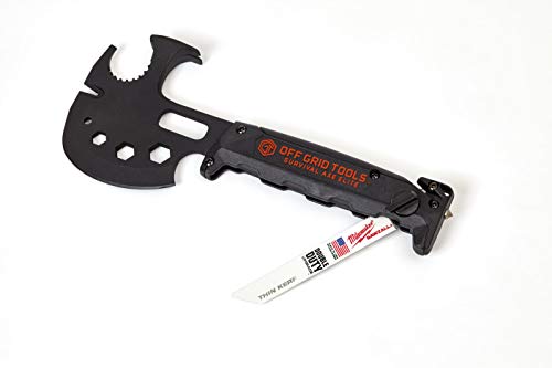 Off Grid Tools OGT-SA100 Survival Axe Elite Multitool-Made In the USA, Black