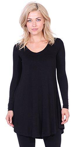 Popana Women’s Tunic Tops for Leggings Long Sleeve Shirt Plus Size Made in USA - United States of Made