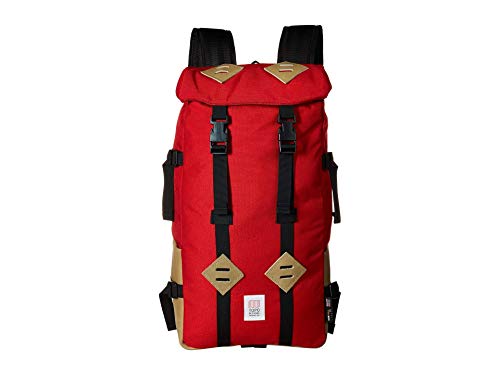 Topo Designs Klettersack Red/Khaki Leather One Size