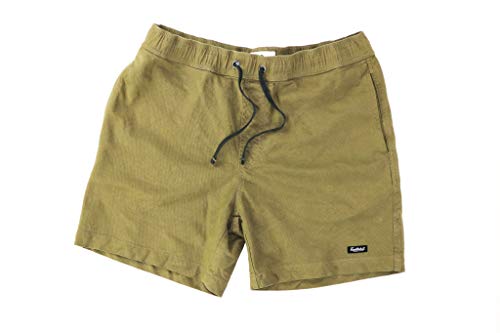 Fayettechill “Cabana Men’s Khaki Casual Shorts 6” + Elastic Waistband | Beach Shorts for Men