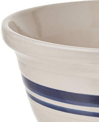 Martinez Pottery Heritage Blue Stripe Stoneware Mixing Bowl - 14