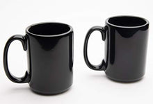 Load image into Gallery viewer, American Mug Pottery Ceramic Coffee Mug, Made in USA (15 oz - Pack of 2, Black)
