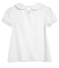Load image into Gallery viewer, City Threads Little Girls&#39; Peter Pan Collar A-Line Puff Tee Tshirt Blouse, White, 4

