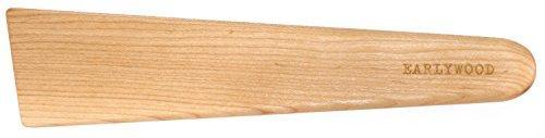 Earlywood 10 inch Handmade Wood Cooking Utensil for Kitchen, Multi-Purpose Wood Scraper and Egg Turner, Cast Iron Scraper and Wood Saute Spatula - Made in USA - Hard Maple - United States of Made