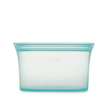 Load image into Gallery viewer, Zip Top Reusable 100% Platinum Silicone Container, Made in the USA - Medium Dish - Teal
