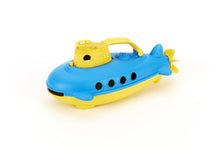 Load image into Gallery viewer, Green Toys Submarine in Yellow &amp; blue - BPA Free, Phthalate Free, Bath Toy with Spinning Rear Propeller. Safe Toys for Toddlers, Babies

