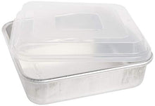 Load image into Gallery viewer, Nordic Ware Natural Aluminum Commercial Square Cake Pan with Lid, Exterior 9.88 x 9.88 Inches
