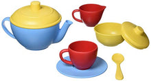 Load image into Gallery viewer, Green Toys Tea Set, Blue CB - 17 Piece Pretend Play, Motor Skills, Language &amp; Communication Kids Role Play Toy. No BPA, phthalates, PVC. Dishwasher Safe, Recycled Plastic, Made in USA.
