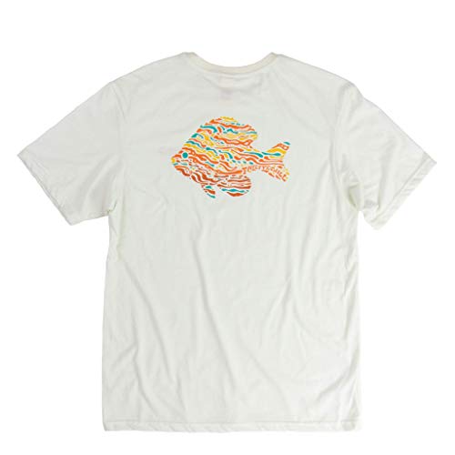 “Longear Sunfish” Short Sleeve Outdoor Shirt, Unisex Fishing T-Shirt Made in USA Winter White
