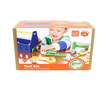 Load image into Gallery viewer, Green Toys Tool Set, Blue - 15 Piece Pretend Play, Motor Skills, Language &amp; Communication Kids Role Play Toy. No BPA, phthalates, PVC. Dishwasher Safe, Recycled Plastic, Made in USA.
