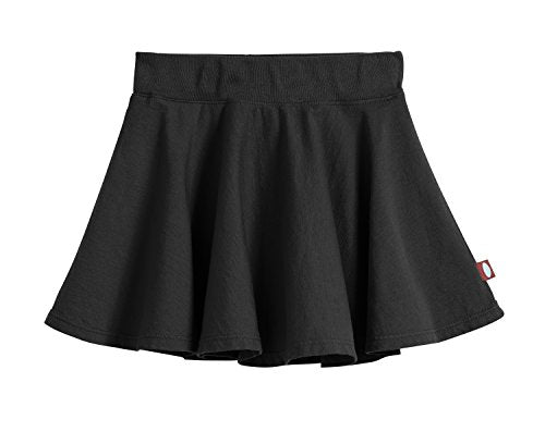 City Threads Big Girls' Cotton Twirly Skirt Perfect for Sensitive Skin/SPD/Sensory Friendly for School or Play Fall/Spring, Black, Size 10