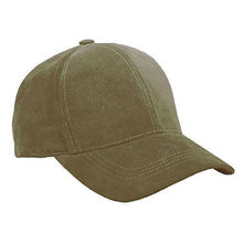 Load image into Gallery viewer, Emstate Suede Leather Unisex Baseball Caps Made in USA (Olive) - United States of Made
