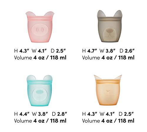 Zip Top Reusable 100% Silicone Baby + Kid Snack Containers- The only  containers That Stand up, Stay Open and Zip Shut! No Lids! Made in The USA  - Full