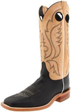 Load image into Gallery viewer, Justin Boots Men&#39;s U.S.A. Bent Rail Collection 13&quot; Boot Wide Square Double Stitch Toe Leather Outsole,Black Burnished Calf/Toast Tumbleweed,11 D US - United States of Made
