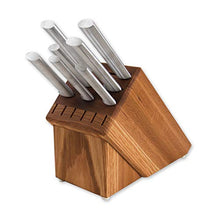 Load image into Gallery viewer, Rada Cutlery Oak Block 7 Pc Stainless Steel Kitchen Knife Set with Aluminum, Silver Handle

