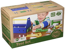 Load image into Gallery viewer, Green Toys Tool Set, Blue 4C - 15 Piece Pretend Play, Motor Skills, Language &amp; Communication Kids Role Play Toy. No BPA, phthalates, PVC. Dishwasher Safe, Recycled Plastic, Made in USA.
