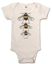Load image into Gallery viewer, Soul Flower Bee Yourself Organic Cotton Baby Onesie, Off-White Unisex Graphic Short Sleeve Infant Bodysuit
