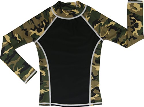 grUVywear UV Protective (UPF 50+) Boy Long Sleeve Shirt (XS 3-4, Khaki)