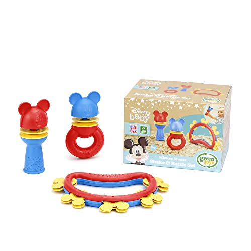 Green Toys Disney Baby Exclusive - Mickey Mouse Shake & Rattle Set, DSRTS-1435