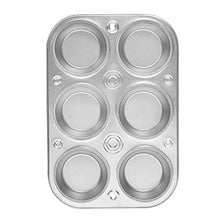 Load image into Gallery viewer, EZ Baker Steel 6-Cup Muffin Pan - American-Made, Natural Baking Surface that Heats Evenly for Perfect Baking Results
