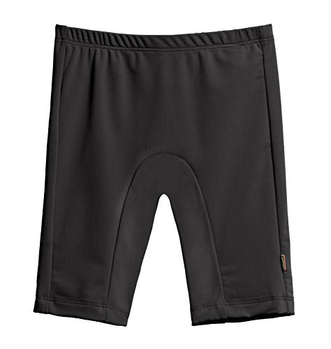 City Threads Big Boys' and Girls' SPF50+ Swim Jammer Swimming Shorts Swim Bottoms Briefs with Sun Protection SPF for Beach Pool or Play, Black, 8
