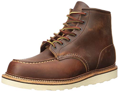 Red Wing Heritage Men's Classic 1907 6-Inch Moc Toe Boot,Copper Rough & Tough,10.5 D US
