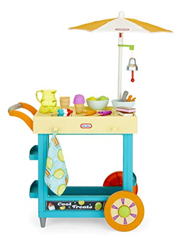 Little Tikes 2-in-1 Lemonade and Ice Cream Stand with 25 Accessories and Chalkboard for Kids Ages 2 Plus