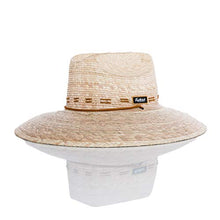 Load image into Gallery viewer, “Hoff” Straw Sun Hat w/Wind Lanyard, Summer Hat &amp; Beach Hat for Men &amp; Women Tan
