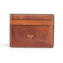 Load image into Gallery viewer, Men’s Slim Wallet | Made in USA | Full Grain Leather | Tobacco Snakebite - United States of Made
