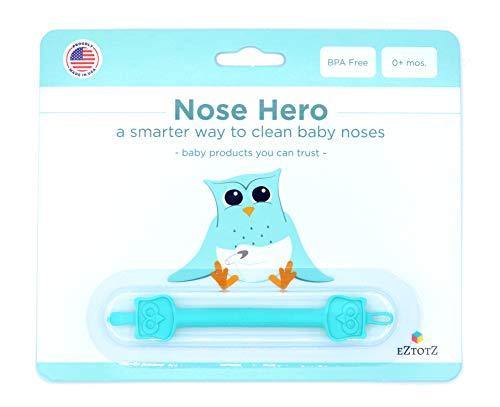 Nose Hero Soft Baby Nose Cleaner Gadget, 100% Flexible Safety Rubber Tips  for Infants Ears and Nose Relief, Made in USA, Essential Baby Shower  Registry Gift