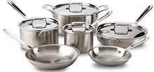 Load image into Gallery viewer, All-Clad Brushed D5 Stainless Cookware Set, Pots and Pans, 5-Ply Stainless Steel, Professional Grade, 10-Piece - 8400001085 - United States of Made
