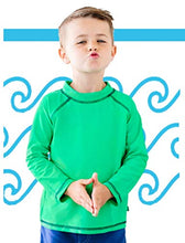 Load image into Gallery viewer, Little Boys&#39; and Girls&#39; Solid Rashguard Swimming Tee Shirt Rash Guard SPF UPF Sun Protection for Summer Beach Pool and Play, L/S White, 3T
