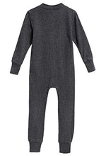 Load image into Gallery viewer, City Threads Baby Boys and Girls&#39; Union Suit Thermal Underwear Set Long John Onesie Footie Perfect for Sensitive Skin and Sensory Friendly SPD, Black, 18/24M
