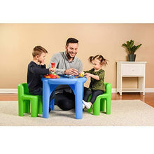 Load image into Gallery viewer, Little Tikes Bright &#39;n Bold Table &amp; Chairs, Green/Blue - United States of Made
