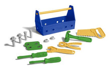 Load image into Gallery viewer, Green Toys Tool Set, Blue - 15 Piece Pretend Play, Motor Skills, Language &amp; Communication Kids Role Play Toy. No BPA, phthalates, PVC. Dishwasher Safe, Recycled Plastic, Made in USA.
