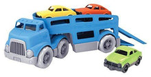 Load image into Gallery viewer, Green Toys Car Carrier Vehicle Set Toy, Blue, Standard - United States of Made
