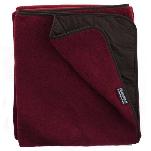 Mambe Large Essential 100% Waterproof/Windproof Stadium, Camping, Picnic and Outdoor Blanket (Large, Burgundy) Made in The USA - United States of Made