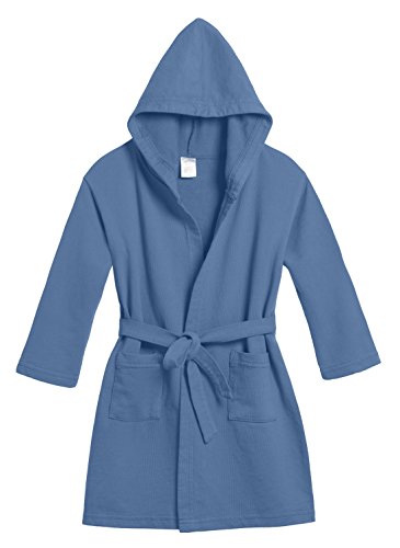 City Threads Little Girls' and Boys' Cotton Pool & Beach Robe Cover Up, Smurf, 3T