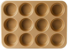 Load image into Gallery viewer, Nordic Ware Naturals Aluminum NonStick Muffin Pan, Twelve 2-1/2 Inch Cups
