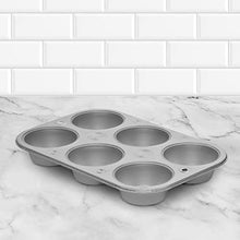 Load image into Gallery viewer, EZ Baker Steel 6-Cup Muffin Pan - American-Made, Natural Baking Surface that Heats Evenly for Perfect Baking Results
